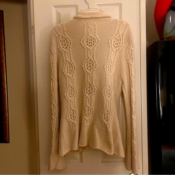 Boston Proper Sweaters | Lambswool Cardigan Cableknit - Picture 2 of 5